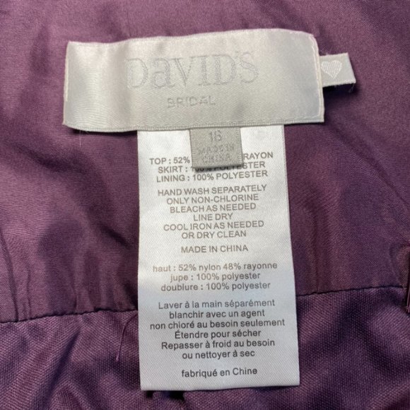 NWT | David's Bridal | Women’s Short Halter Neckline Lace Mesh Dress | Size 16 - Picture 6 of 9